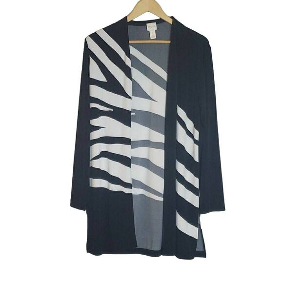 Chico's Black and White Jacket - Picture 1 of 12